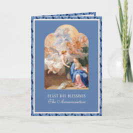 Tarjeta Anunciada católica Virgen María con Ángel
