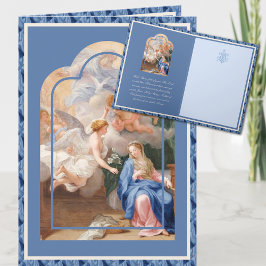 Tarjeta Anunciada católica Virgen María con Ángel