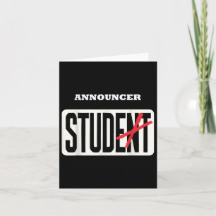 Tarjeta Anunciante de graduación divertida de Camisa Estud