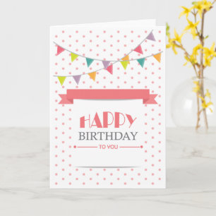 Tarjeta  Any age Birthday Custom Name Card