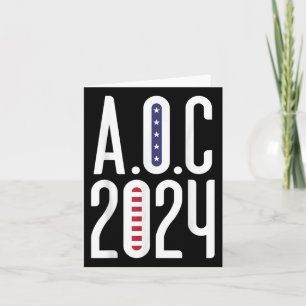Tarjeta Aoc 2024 - Alexandria Ocasio-cortez Bandera Americ