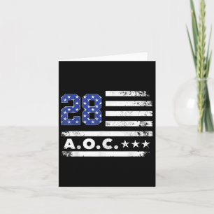Tarjeta Aoc 2028 A.C. 2028 For President American Flag