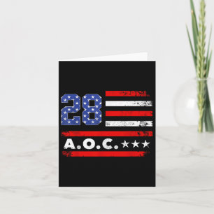 Tarjeta Aoc 2028 A.C. 2028 For President American Flag
