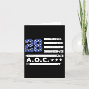 Tarjeta Aoc 2028 A.C. 2028 For President American Flag L