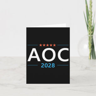 Tarjeta Aoc 2028 Alexandria Ocasio-cortez Para Presidente 