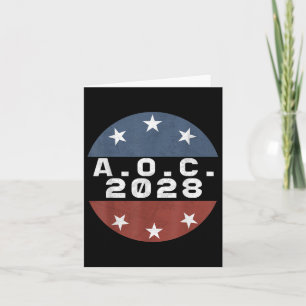 Tarjeta Aoc 2028 Para El Presidente Alexandria Ocascio-cor