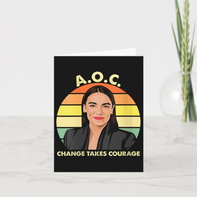 Tarjeta Aoc Alexandria Ocasio-cortez Primera mujer P (Anverso)