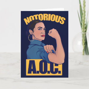 Tarjeta AOC alexandria ocasio cortez retro rosie