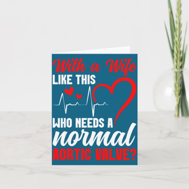 Tarjeta Aortic Valve Warrior Wife Heart Surgery Valve Repl (Anverso)