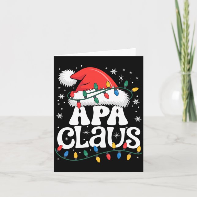 Tarjeta Apa Claus Funny Xmas Christmas Grandma Holiday Sty (Anverso)