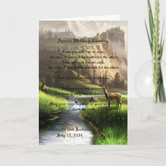 Tarjeta Apache Boda Blessing Deer