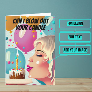 Tarjeta Apaga la vela, cumpleaños del novio