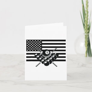 Tarjeta Aparato de Billar de Bandera Americana - Billiards