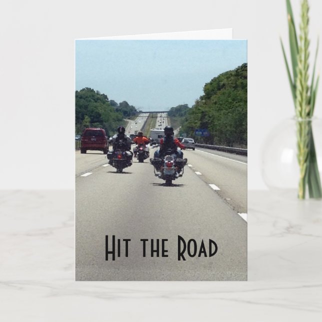 TARJETA APARECER AL CUMPLEAÑOS DEL ESTILO DE LA MOTOCICLET (Anverso)