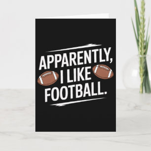 Tarjeta Aparentemente Me Gusta El Fútbol Amante Del Fútbol