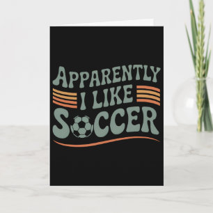 Tarjeta Aparentemente Me Gusta El Fútbol Retro Día De Jueg