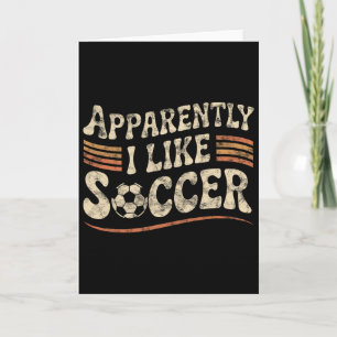 Tarjeta Aparentemente me gusta el fútbol Retro Día de Jueg