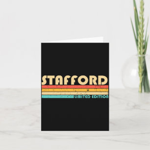 Tarjeta Apellido Stafford Divertido Retro Vintage Cumpleañ