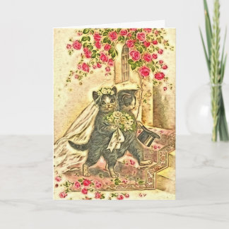 Tarjeta Apenas arte casado de Digitaces de los gatos del