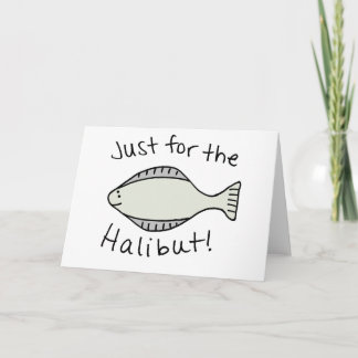 Tarjeta Apenas para el halibut