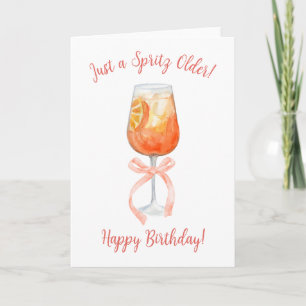 Tarjeta Apenas un cumpleaños Spritz Sperol Spritz