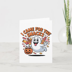 Tarjeta Aperitivos de Halloween Fantasma Divertido truco-o