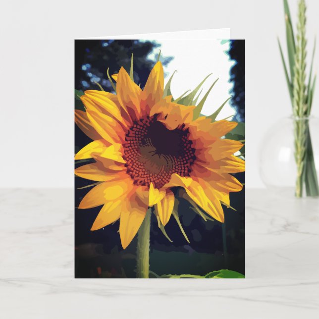 Tarjeta Apertura Sunflower Yellow Green (Anverso)