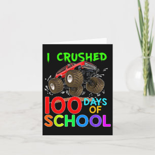Tarjeta Aplastados 100 Días De Niños Monstruos Escolares