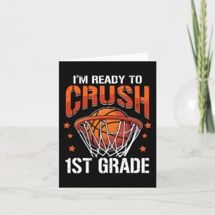 Tarjeta Aplastar el baloncesto de primer grado de regreso