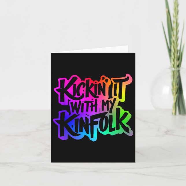 Tarjeta Aplastarlo con mi curiosa reunión familiar de Kinf (Anverso)