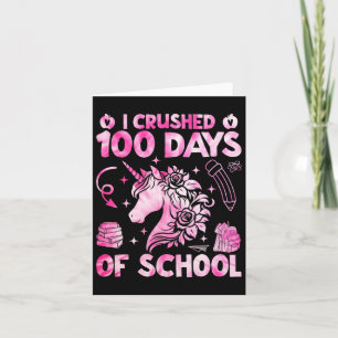 Tarjeta Aplasté 100 Días De Chicas Escolares El 100 Día De