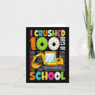Tarjeta Aplasté 100 Días De Construcción Escolar
