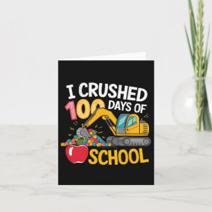 Tarjeta Aplasté 100 Días De La Escuela 100ª Construcción P