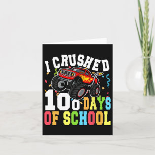 Tarjeta Aplasté 100 Días De Monstruos Escolares