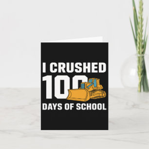 Tarjeta Aplasté 100 Días De Niños Escolares 100 Días O