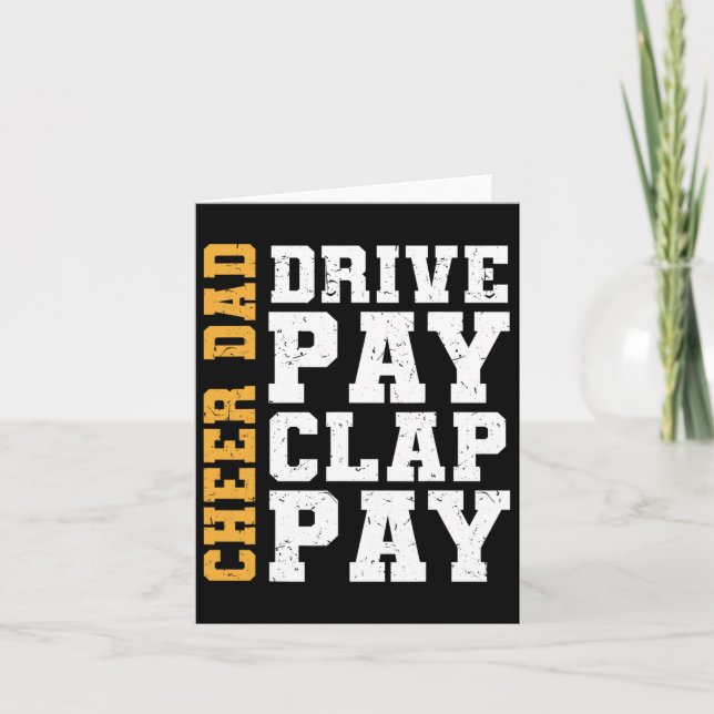 Tarjeta Aplaudir Papá Conducir Pagar Aplaudir Pagar  (Anverso)