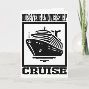 Tarjeta Aplicación de barco de crucero de aniversario de 8