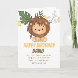 Tarjeta Apocalipsis 5:5 León de Judá Saludos Cristianos