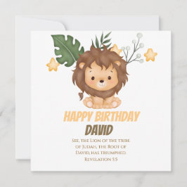 Tarjeta Apocalipsis 5:5 León de Judá Saludos Cristianos 