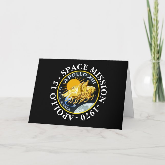 Tarjeta Apolo 13 Misión Espacial 1970 Insignia (Anverso)