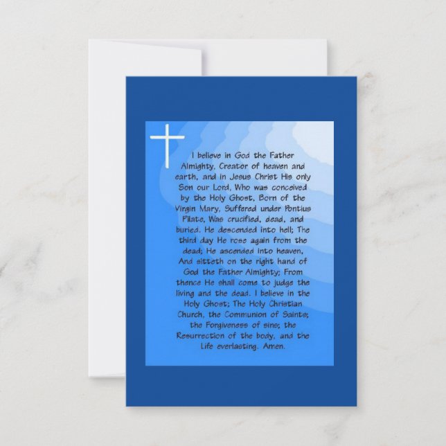 Tarjeta Apostles Creed (Anverso)