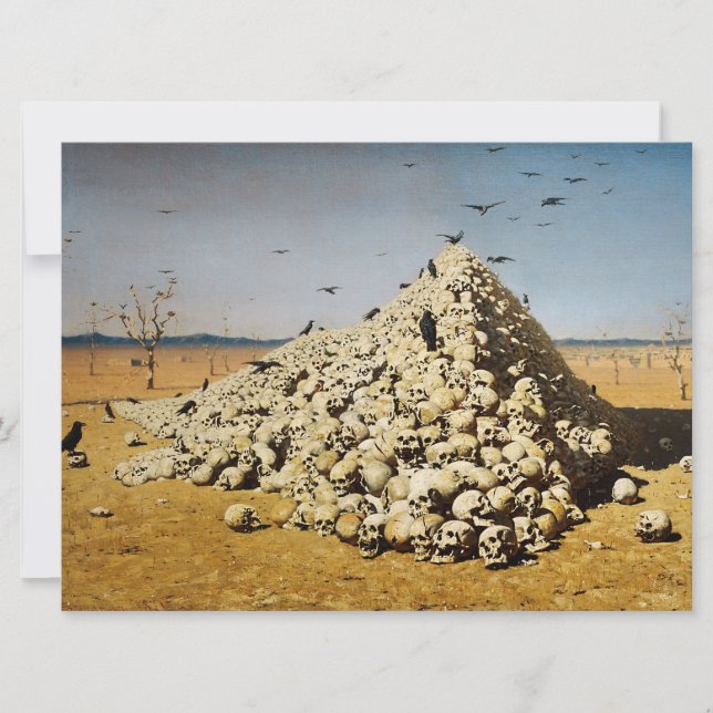 Tarjeta Apoteosis de la guerra (muerte y destrucción) (cal (Anverso)