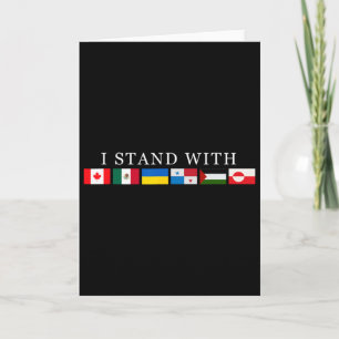 Tarjeta Apoya a Canadá Verde México Panamá Gaza Ucrania