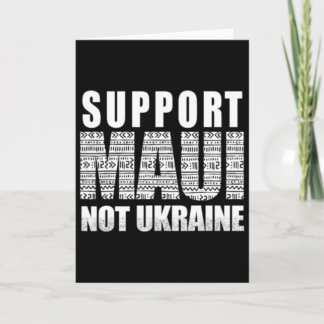 Tarjeta Apoya a Maui No a Ucrania (Anverso)