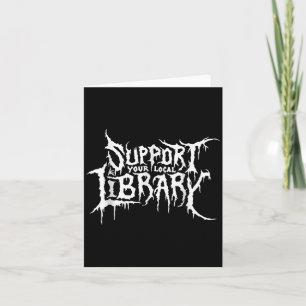 Tarjeta Apoya el diseño de libro de terror de tu bibliotec