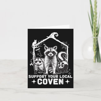 Tarjeta Apoya Su Horno Local Raccoon Opossum Skunk Hal