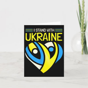 Tarjeta Apoyar a la bandera de Ucrania contra Putin decir 