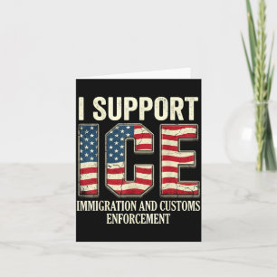 Tarjeta Apoyar a los oficiales de inmigración de ICE bande