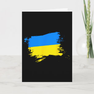 Tarjeta Apoyar bandera de Ucrania Orgullo ucraniano Corazó