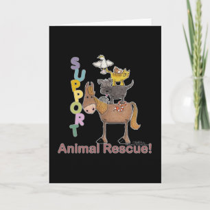 Tarjeta Apoyar el rescate de animales
